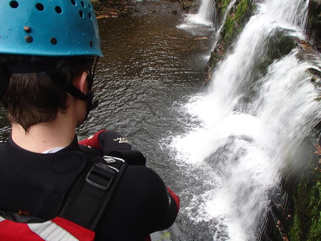 Ready to jump canyoning